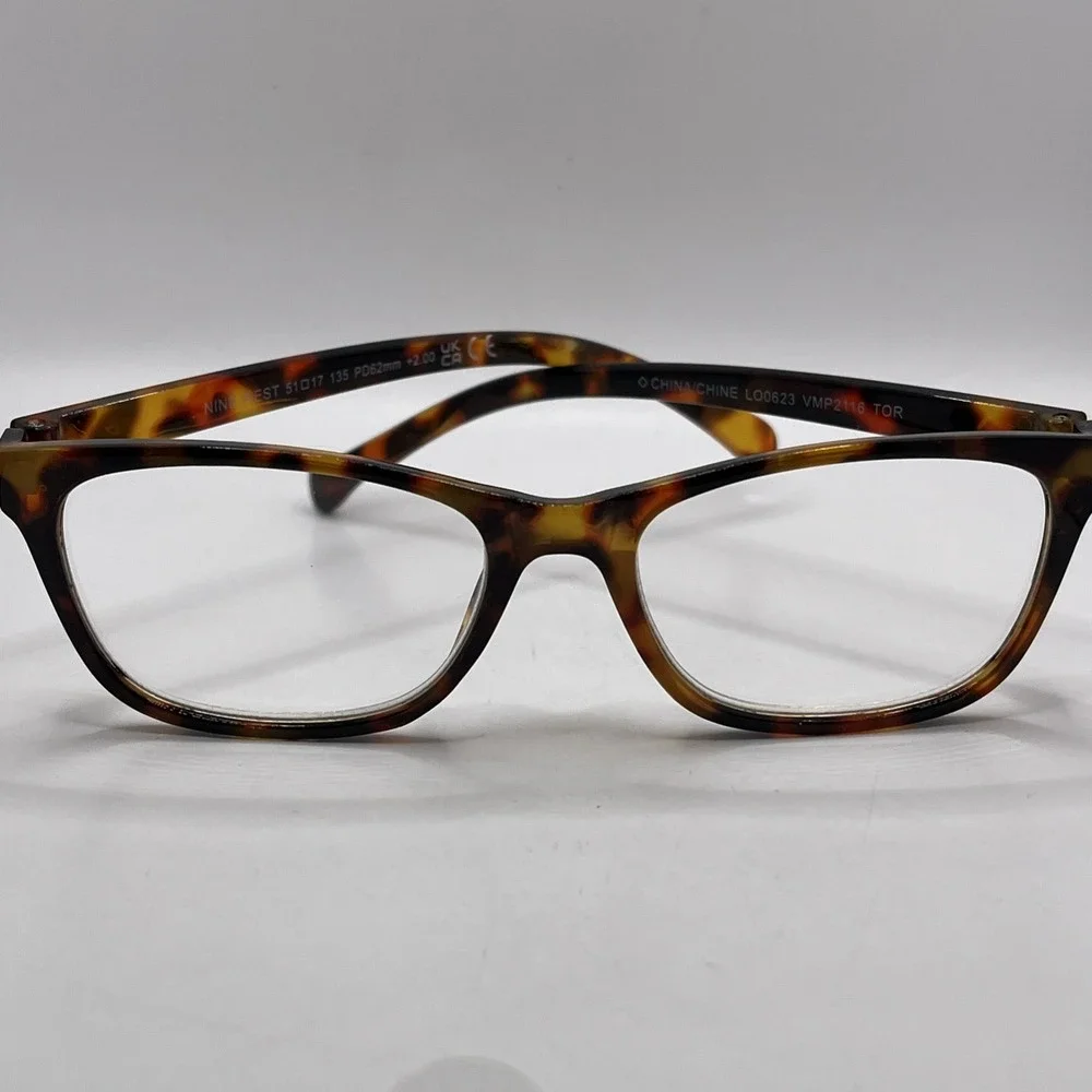 Nine West Eyeglasses Brown Tortoise 51-17-135 Frames +2.00